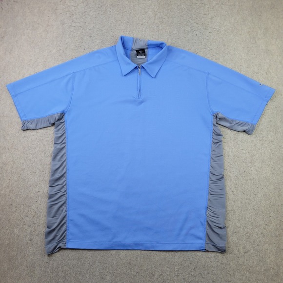 Nike Sphere React Golf Mens XL Carolina Blue 1/4 Zip Pullover Short Sleeve - Picture 1 of 11